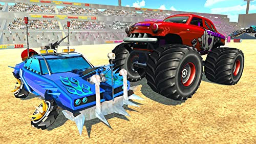 Demolition Monster Truck Derby Car Crash Stunt Destruction Simulator: Ultimate Death Racing Derby Car Crashing & Smashing Fun Games 2021 - Real Whirlpool Grave Digger Derby Car Smash Shooting 3D Games
