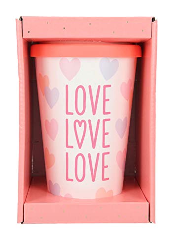 Depesche 2180.035 To-Go - Taza de plástico con texto "Love Love" (350 ml)