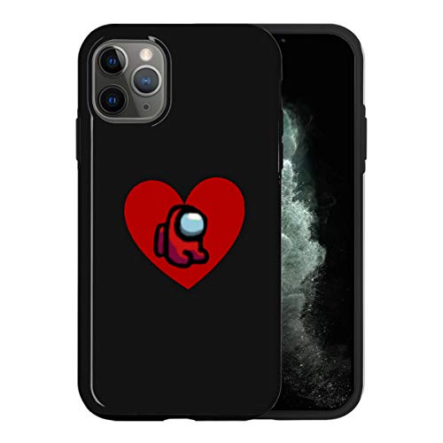 Desconocido Among Game Us iPhone 12 Mini Case, 25 Cute Lovely crewmate 3 Case For iPhone 12 Mini Protective Phone Cover, Abstract Funny Gorgeous [Double-Layer, Hard PC + Silicone, Drop Tested]