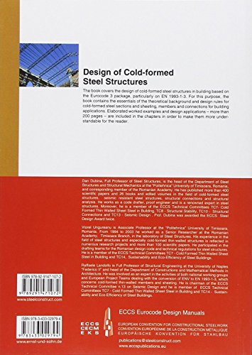 Design of Cold–formed Steel Structures: Eurocode 3: Design of Steel Structures. Part 1–3 Design of cold–formed Steel Structures (Eurocode Design Manuals)
