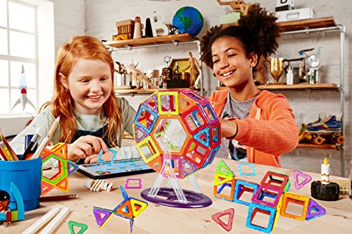 Desire Deluxe Bloques de Construcción Magnéticos Infantiles - Juego Creativo Educativo de 94 Piezas de Formas Geométricas con Imanes para Estimular la Imaginación Niños y Niñas
