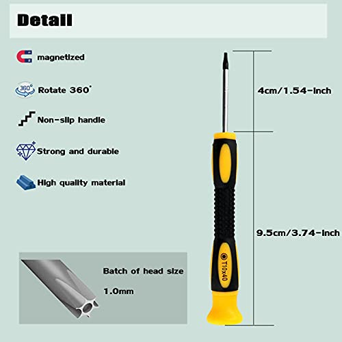 Destornillador de seguridad Torx T10 T10H Destornillador de seguridad TR10 compatible para PS3,PS4,Xbox,Xbox 360 S E,Xbox One S X, para Gaems Sentry, para Guitar Hero III Herramienta de reparación
