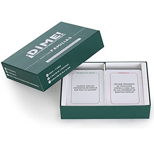 DIME Juego de Cartas en Familia - 144 Preguntas Originales y positivas para Dar rienda Suelta a Conversaciones apasionantes en Familia y para conocerse Mejor