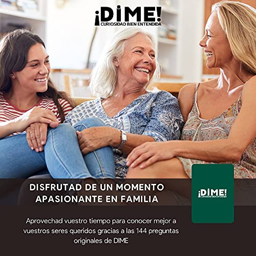 DIME Juego de Cartas en Familia - 144 Preguntas Originales y positivas para Dar rienda Suelta a Conversaciones apasionantes en Familia y para conocerse Mejor