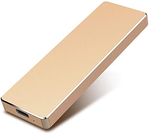 Disco duro externo USB 3.1 Type-C Hard Drive - Disco duro portátil de 2 TB para PC, Mac, ordenador de sobremesa, portátil (2 TB, dorado)