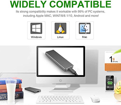 Disco duro externo USB 3.1 Type-C Hard Drive - Disco duro portátil de 2 TB para PC, Mac, ordenador de sobremesa, portátil (2 TB, dorado)