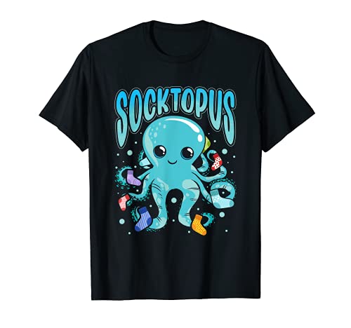 Divertido Socktopus Pulpo Mar Océano Calamar Niños Hijo Hija Camiseta