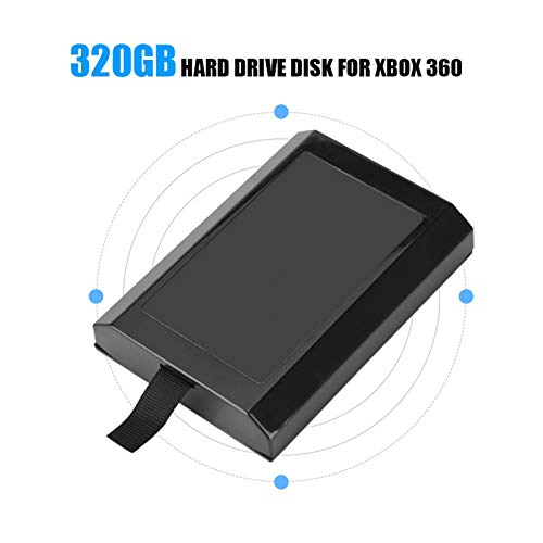 Diyeeni Kit de Disco Duro HDD de 320 GB de Capacidad con diseño único/Compacto, HDD para Xbox 360 Internal Slim Black