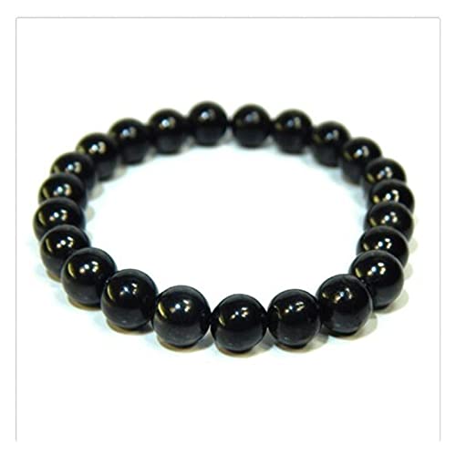 Dltmysh Piedras Pulsera de shungita de 8 mm, Estiramiento -1 PC Gemas (Size : 8mm)