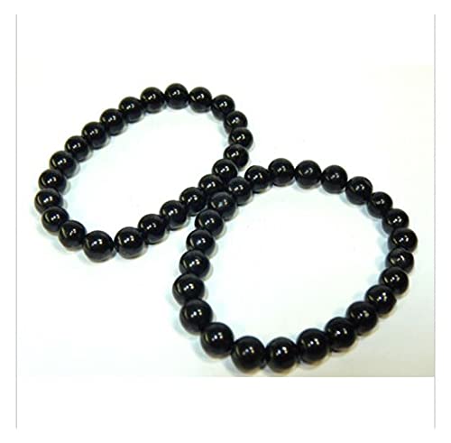 Dltmysh Piedras Pulsera de shungita de 8 mm, Estiramiento -1 PC Gemas (Size : 8mm)