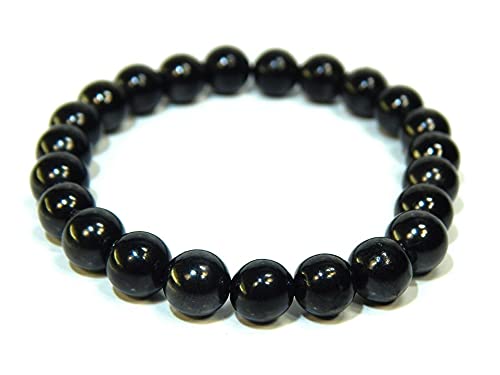 Dltmysh Piedras Pulsera de shungita de 8 mm, Estiramiento -1 PC Gemas (Size : 8mm)