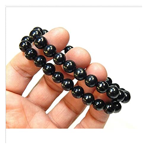 Dltmysh Piedras Pulsera de shungita de 8 mm, Estiramiento -1 PC Gemas (Size : 8mm)