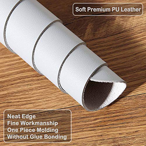 DOBAOJIA Alfombrilla de Ratón Mousepad XXL, Tapete de Escritura Estera Oficina Alfombrilla de Escritorio Protector Escritorio, Cuero PU Impermeable+Gamuza Antideslizante 90 x 43cm (Gris)