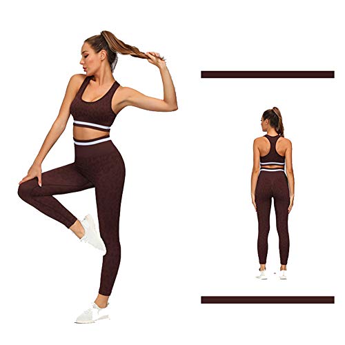 DONYKARRY - Conjunto De 2 Piezas De Ropa Deportiva De Yoga Sin Costuras para Gimnasio, Mallas De Yoga De Cintura Alta Y Sujetador Deportivo, Entrenamiento Deportivo