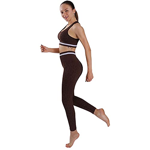 DONYKARRY - Conjunto De 2 Piezas De Ropa Deportiva De Yoga Sin Costuras para Gimnasio, Mallas De Yoga De Cintura Alta Y Sujetador Deportivo, Entrenamiento Deportivo