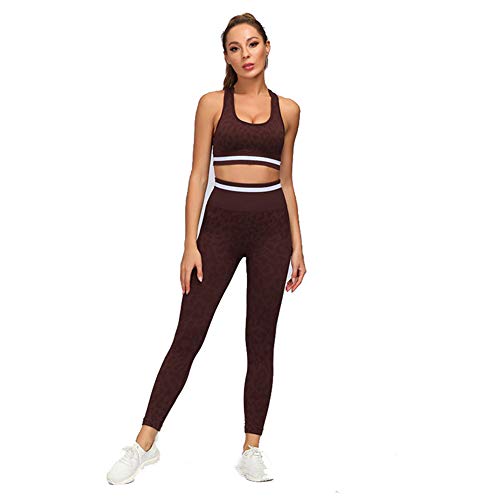 DONYKARRY - Conjunto De 2 Piezas De Ropa Deportiva De Yoga Sin Costuras para Gimnasio, Mallas De Yoga De Cintura Alta Y Sujetador Deportivo, Entrenamiento Deportivo