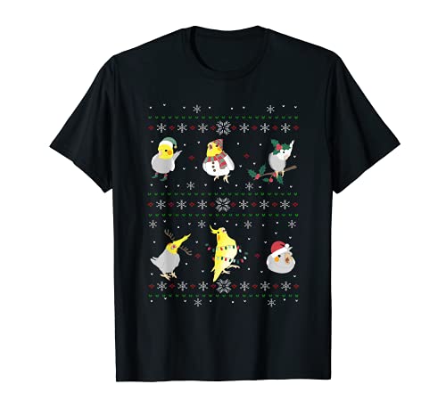 Doodle divertido loro Memes de birb cacatúa ninfa de navidad Camiseta