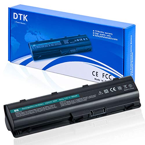 DTK 7800mah Batería de Repuesto para Portátil HP G32 G42 G62 G4 G6 G7 ; Compaq Presario Cq32 Cq42 Cq43 Cq430 Cq56 Cq62 Cq72 ; HP Pavilion Dm4 ;Fits Mu06 593553-001 593554 Mu09 [10.8V 9-Cell]