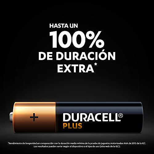 Duracell - NUEVO Pilas alcalinas Plus AAA , 1.5 Voltios LR03 MN2400, paquete de 24