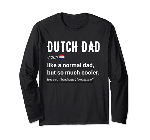Dutch Dad Definition - Funny Dutch Daddy Flag Manga Larga