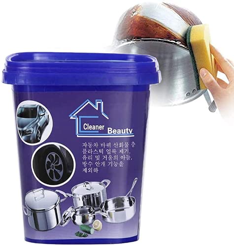 Dzhzuj Oven Cookware Cleaner,Powerful, Fast & Effective Oven Cookware Cleaner,Stainless Steel Cleaning Paste Remove Stains Multi-Purpose Cleaner