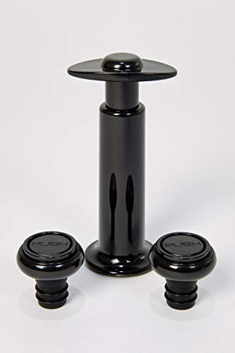 E.I.I. Bomba de aire para vino – Juego completo bajo vacío (negro)