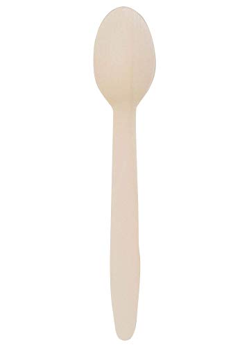 ekhõ The Wood Way! – Juego de 100 Cucharas de Madera Sostenible | Cubiertos Desechables Biodegradables, Ecológicos y Compostables | Cubertería para Llevar | Ideal para Fiestas, Picnic y Cumpleaños
