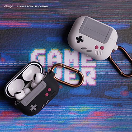 elago Funda AW5 Diseño Clásico Game Player Compatible con AirPods Pro Funda [Pendiente Patente US] (Gris Claro)