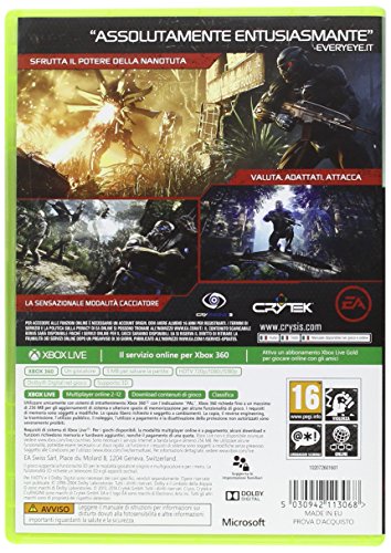 Electronic Arts Crysis 3, Xbox 360 - Juego (Xbox 360, Xbox 360, Shooter, RP (Clasificación pendiente))