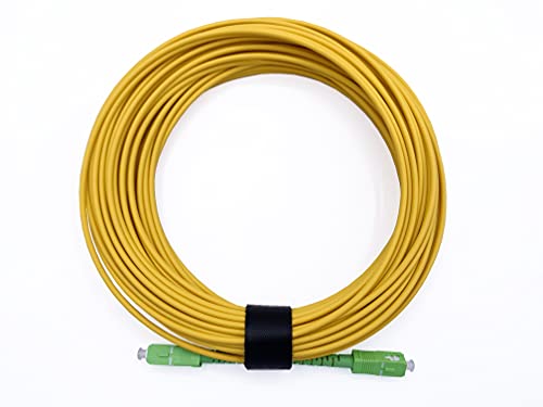 Elfcam Fibra óptica cable SC / APC a SC / APC monomodo simplex 9/125, Compatible con Orange, Movistar, Vodafone y Jazztel, 10 metros