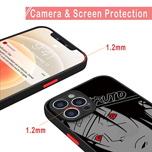 Eouine [2 Piezas] Fundas para Xiaomi Mi 11 Lite (4G / 5G) 6,55",Caja Esmerilada con Naruto-Manga Anime Ninja Patrón Caso TPU y PC Translúcido Trasera Protectora Carcasa Anti Golpes Antichoque, 02