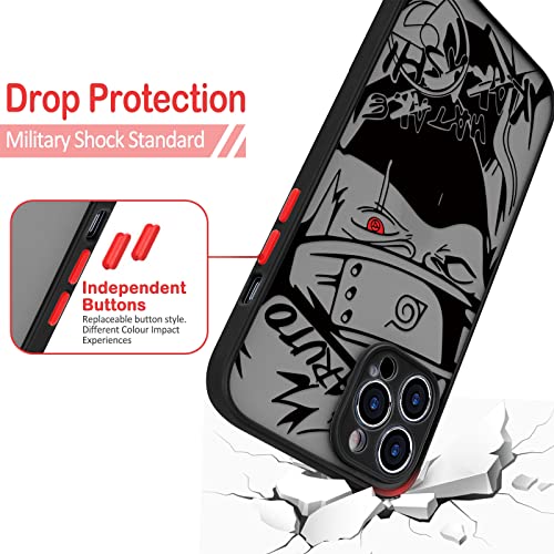 Eouine [2 Piezas] Fundas para Xiaomi Redmi Note 10 (5G) 6,5",Caja Esmerilada con Naruto-Manga Anime Ninja Patrón Caso TPU y PC Translúcido Trasera Protectora Carcasa Anti Golpes Antichoque, 01