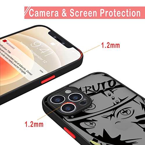Eouine [2 Piezas] Fundas para Xiaomi Redmi Note 10 (5G) 6,5",Caja Esmerilada con Naruto-Manga Anime Ninja Patrón Caso TPU y PC Translúcido Trasera Protectora Carcasa Anti Golpes Antichoque, 01