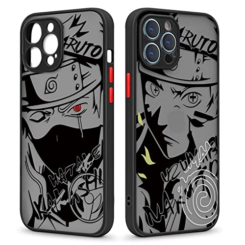 Eouine [2 Piezas] Fundas para Xiaomi Redmi Note 10 (5G) 6,5",Caja Esmerilada con Naruto-Manga Anime Ninja Patrón Caso TPU y PC Translúcido Trasera Protectora Carcasa Anti Golpes Antichoque, 01
