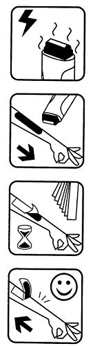 Epilwax 6 Cartuchos Compatibles Con calentador Veet EasyWax Roll-On de Cera Depilatoria Tibia Cera roll on de 50 ml de Cera profesional Rosa de alta calidad para Depilación con Bandas Depilatorias des las piernas, axilas, y el cuerpo