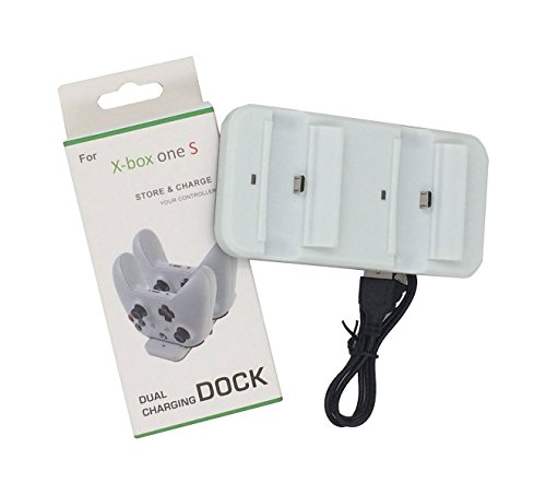Estación de carga rápida Xbox One y One S - Cargador doble mando - Base para controles de Xbox con indicador LED