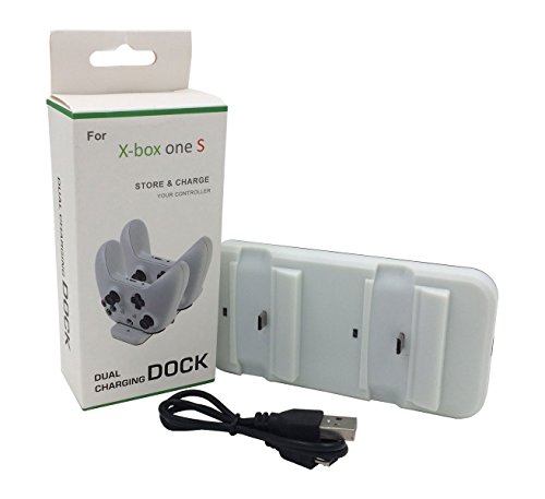 Estación de carga rápida Xbox One y One S - Cargador doble mando - Base para controles de Xbox con indicador LED