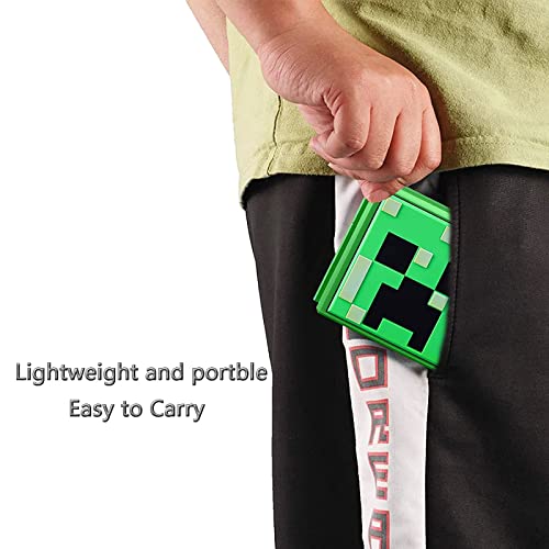 Estuche de Tarjetas de Juego para Nintendo Switch,Funda para Almacenamiento de Juegos Compatible,Juego Impermeable Resistente a Golpes Estuche Caja de Tarjeta (Minecraft/Green)