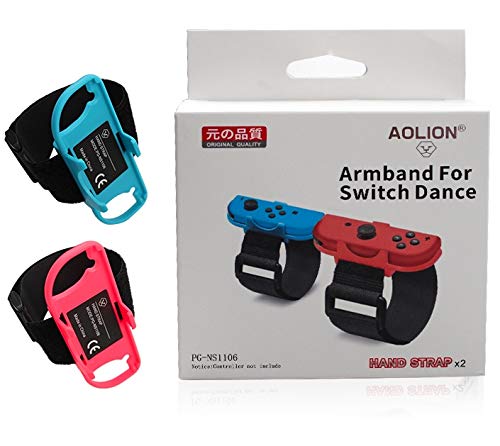 ETbotu - Pulsera de Juego, 1 par de Correas elásticas Ajustables con Correa de Juego Compatible con Nintendo Dance Joy-con Controlador de Correa de muñeca