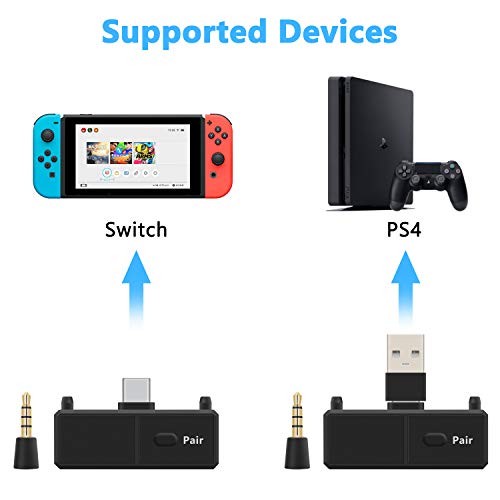 ETbotu Transmisor de Audio Adaptador Inalámbrico Inalámbrico 5.0 EDR A2DP Baja latencia para Juegos Compatible con PC Nintendo Switch PS4 TV
