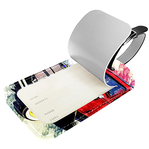 Etichette per borse da viaggio e bagagli per uomo Auto d'epoca Vecchia automobile Materiale PU Etichetta per bagagli Etichette per borse Accessori 2 pezzi