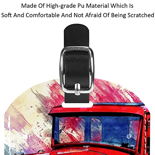 Etichette per borse da viaggio e bagagli per uomo Auto d'epoca Vecchia automobile Materiale PU Etichetta per bagagli Etichette per borse Accessori 2 pezzi