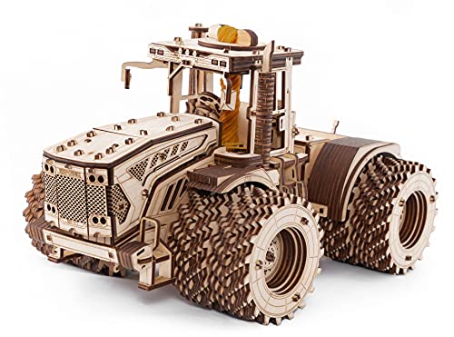 EWA Eco-Wood-Art - Tractor KIROVETS K-7M - Rompecabezas mecánico 3D de Madera-Rompecabezas para Adultos y Adolescentes - Montaje sin Pegamento - 596 Piezas