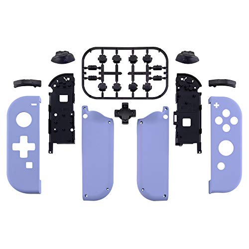 eXtremeRate Carcasa D-Pad Versión con Botones Completos para Nintendo Switch Joy-Con Oled Funda de Agarre Reemplazo Shell para Nintendo Switch Joycons Oled No incluye Carcasa de Consola(Violeta Claro)
