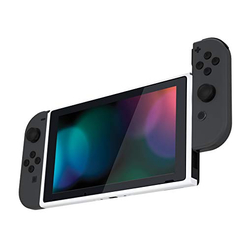 eXtremeRate Carcasa Delantera para Nintendo Switch Marco Frontal de Pantalla Shell Placa Frontal con Volumen Arriba/Abajo Encendido Botones para Nintendo Switch-No Incluye Consola(Blanco)