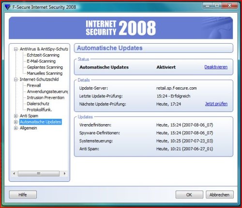 F-SECURE Internet Security 2008, DE, 3 Users - Software cortafuegos (DE, 3 Users, 3 usuario(s), DEU)