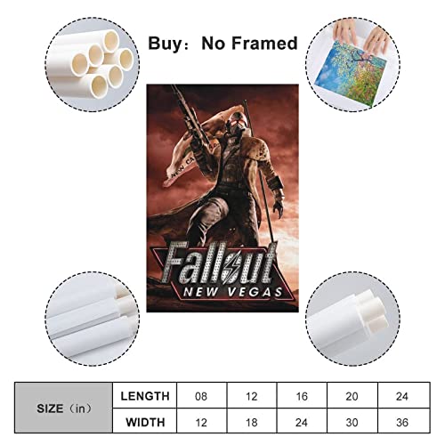 Fallout New Vegas - Póster de papel pintado para pared, diseño moderno de las Vegas, 40 x 60 cm