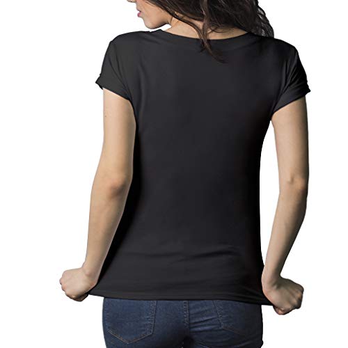 Fanta Universe Destiny Force - Camiseta Mujer - 100% Algodón (XL, Negro)