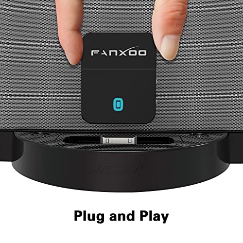 Fanxoo DockPro 30 pin Bluetooth 5.0 Adaptador 30 Pin aptX HD Adapter Receptor de Baja Latencia compatible para Bose Sounddock y iPhone iPod Music Docking Station