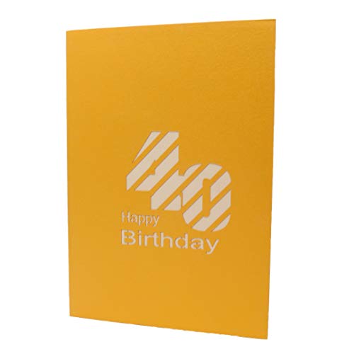 Favour Pop Up Tarjeta de felicitación para 40 cumpleaños - (oro, 13 x 18 cm)